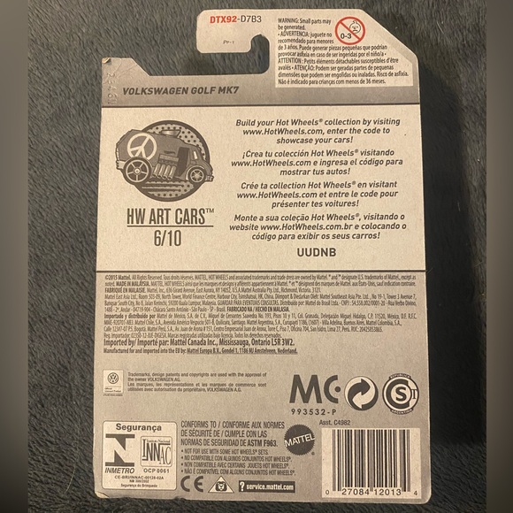 "🥦5/$25🥦". Hot Wheels Volkswagen Golf Mk7 - Picture 2 of 2